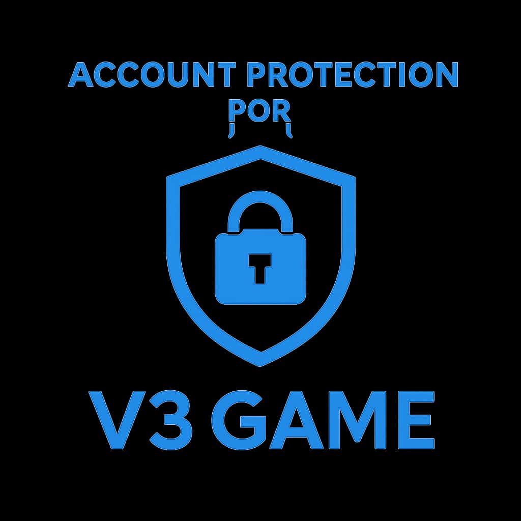 Badge concept symbolizing account protection for V3 Game.
