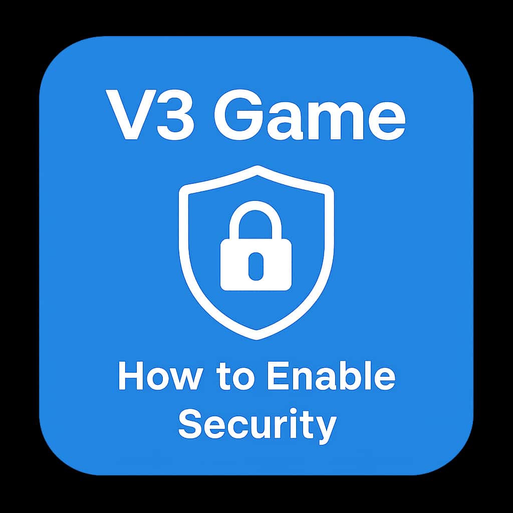 Symbolic representation of V3 Game Security guidelines.