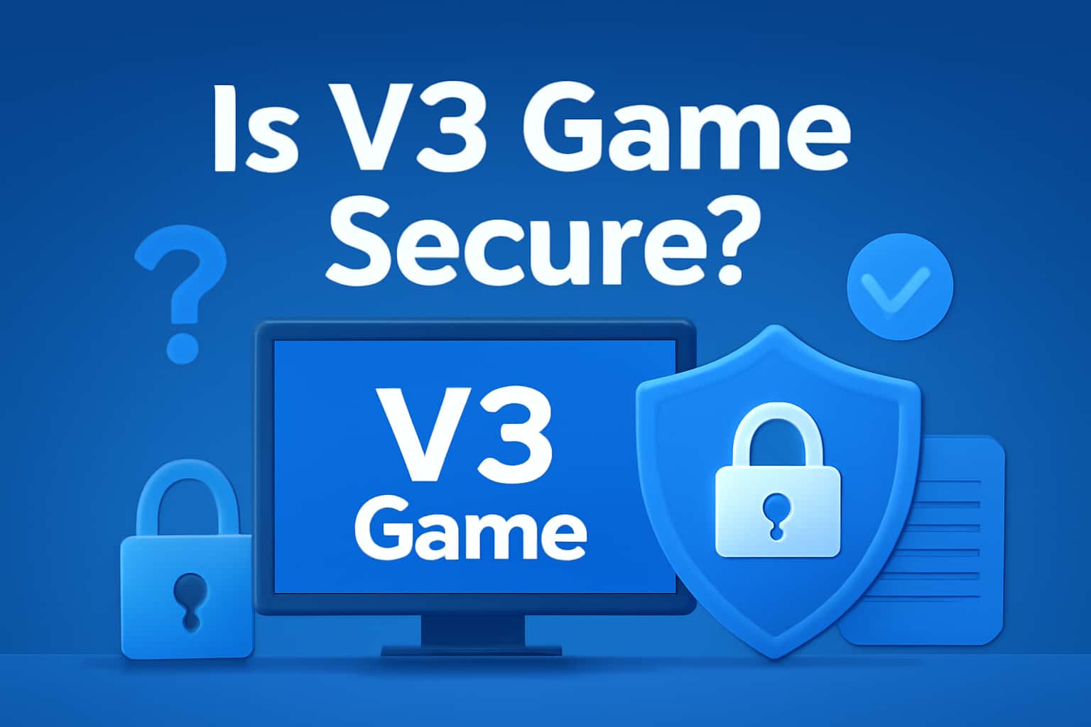 An informative graphic depicting the security features of V3 Game.