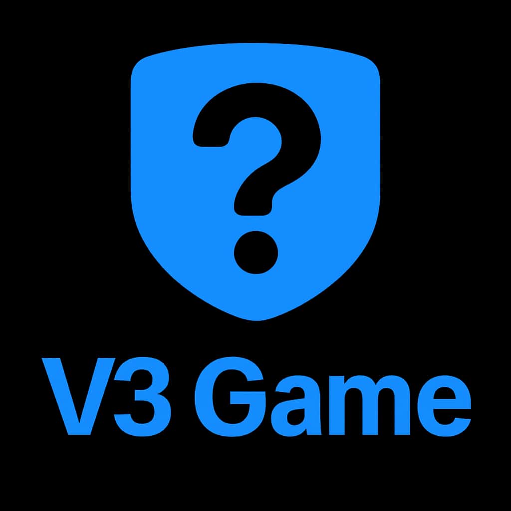 A badge illustrating V3 Game security measures.