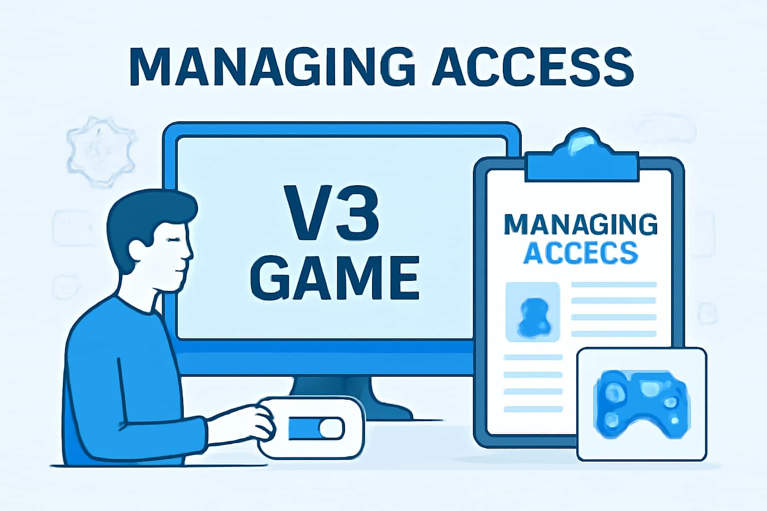 An informative scene depicting management of V3 Game access.