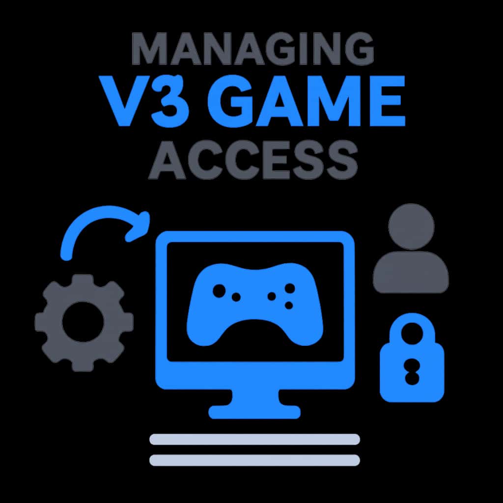 An educational diagram on managing access for V3 Game.