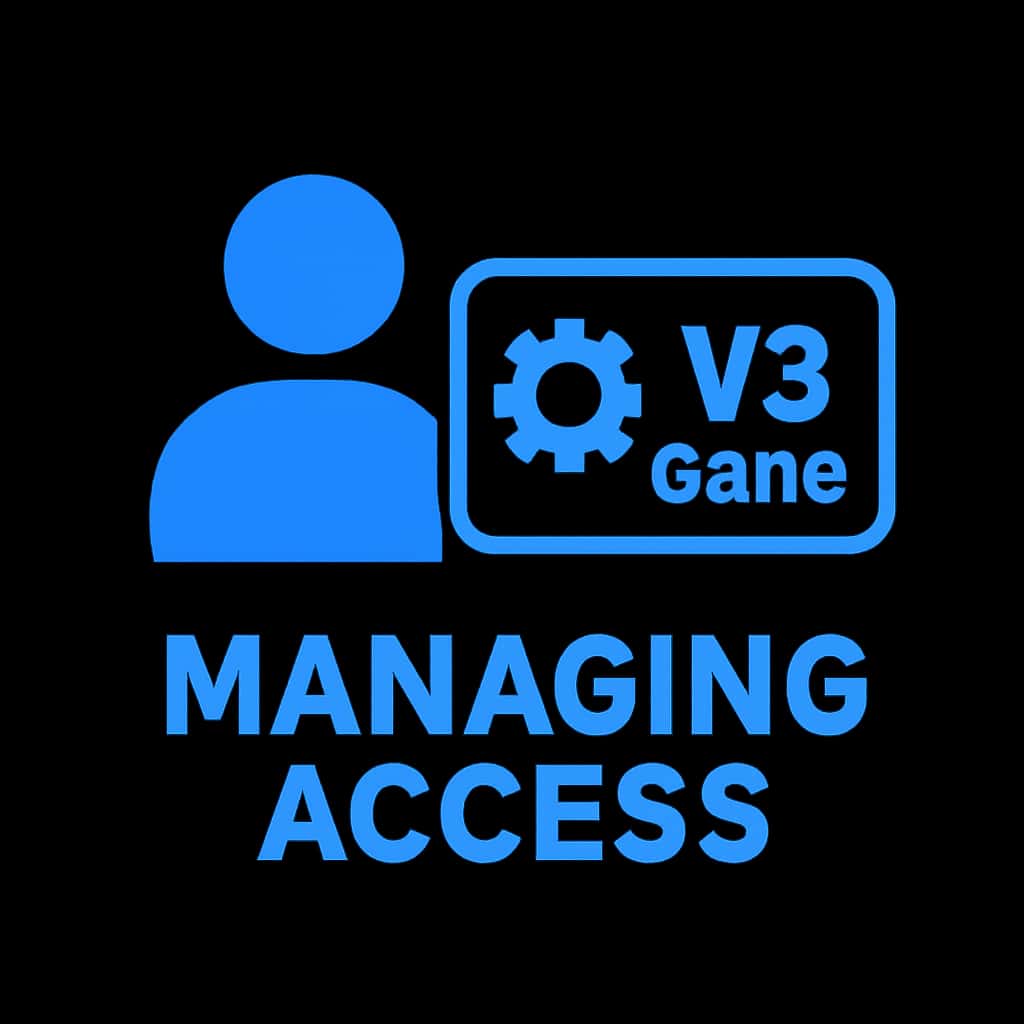 An icon symbolizing guidance on V3 Game access management.