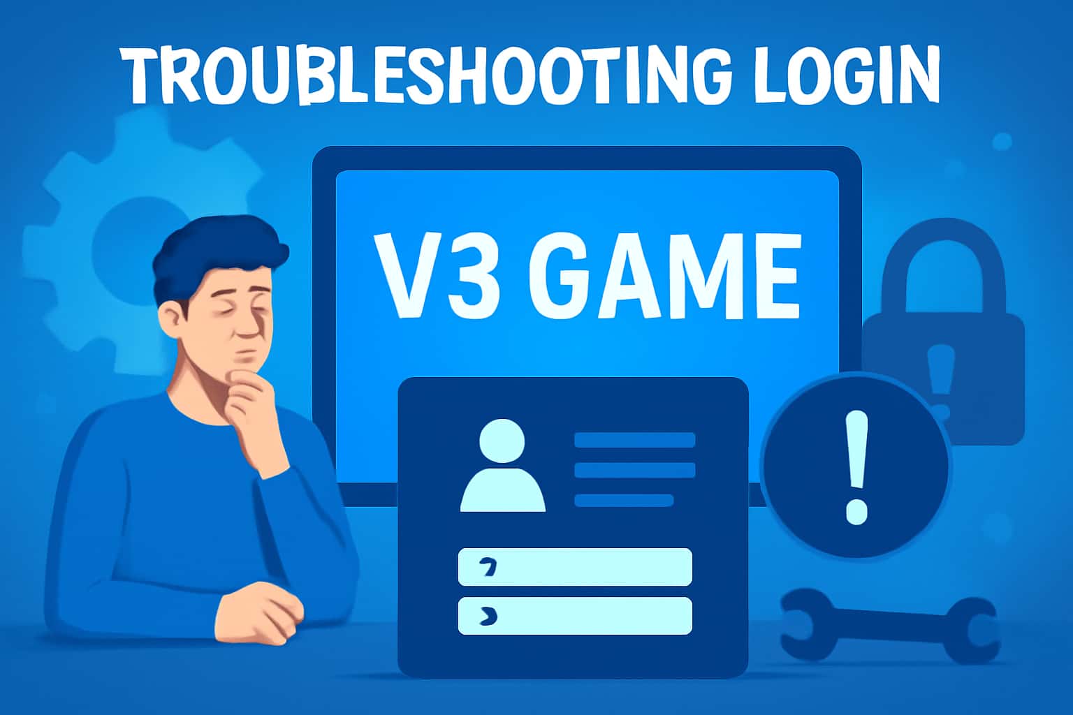 A visual representation of troubleshooting login issues for V3 Game.