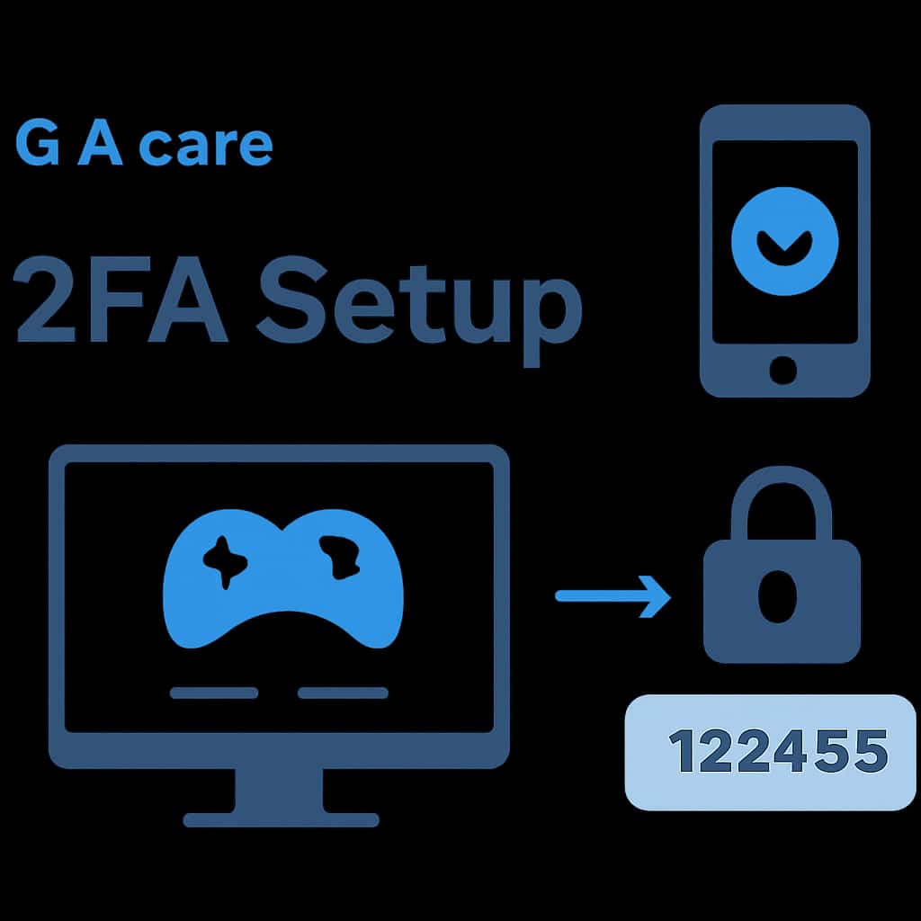 Illustration showing steps for enabling 2FA in V3 Game.