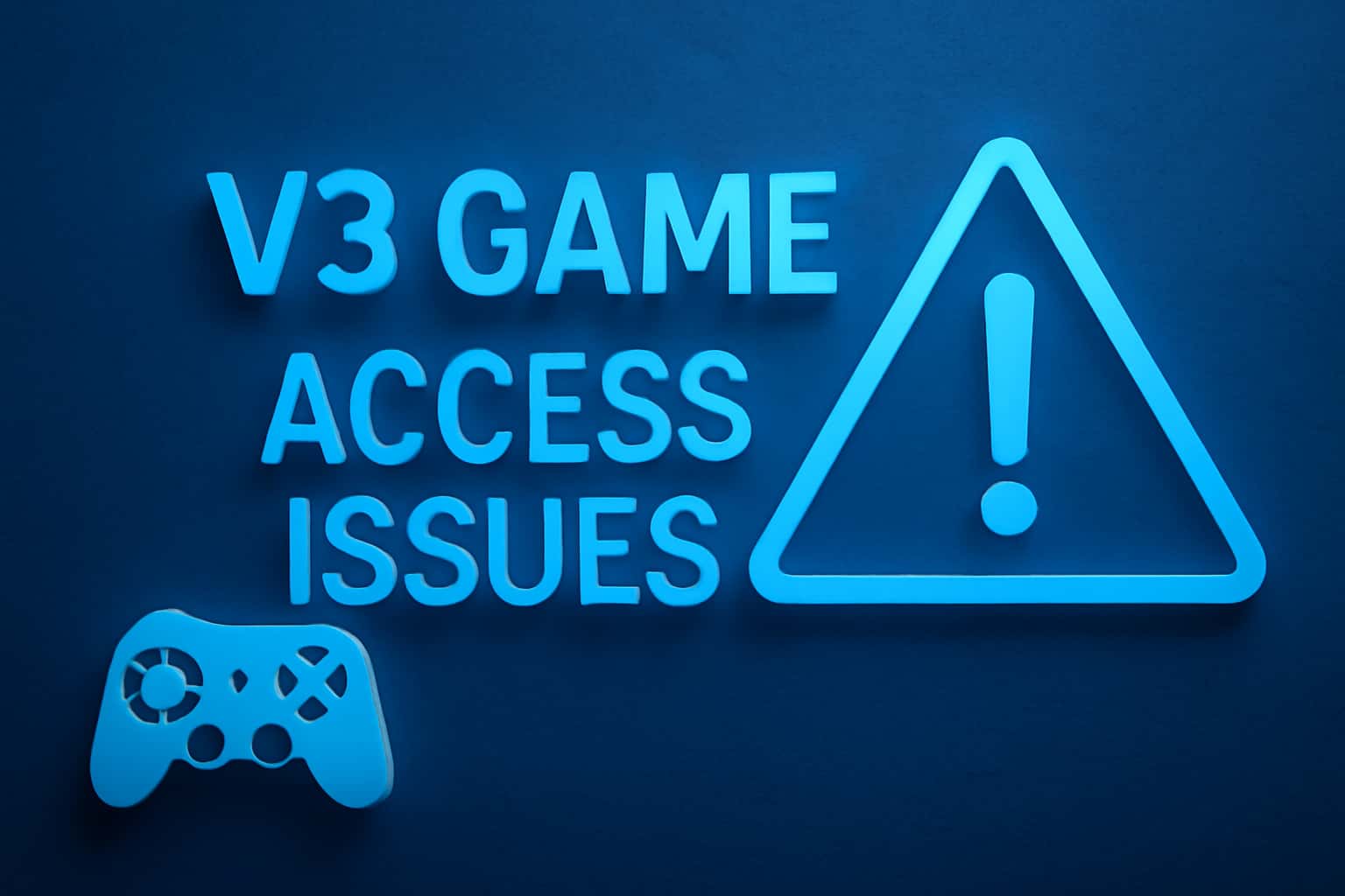Informational scene about V3 Game Access Issues with relevant text.