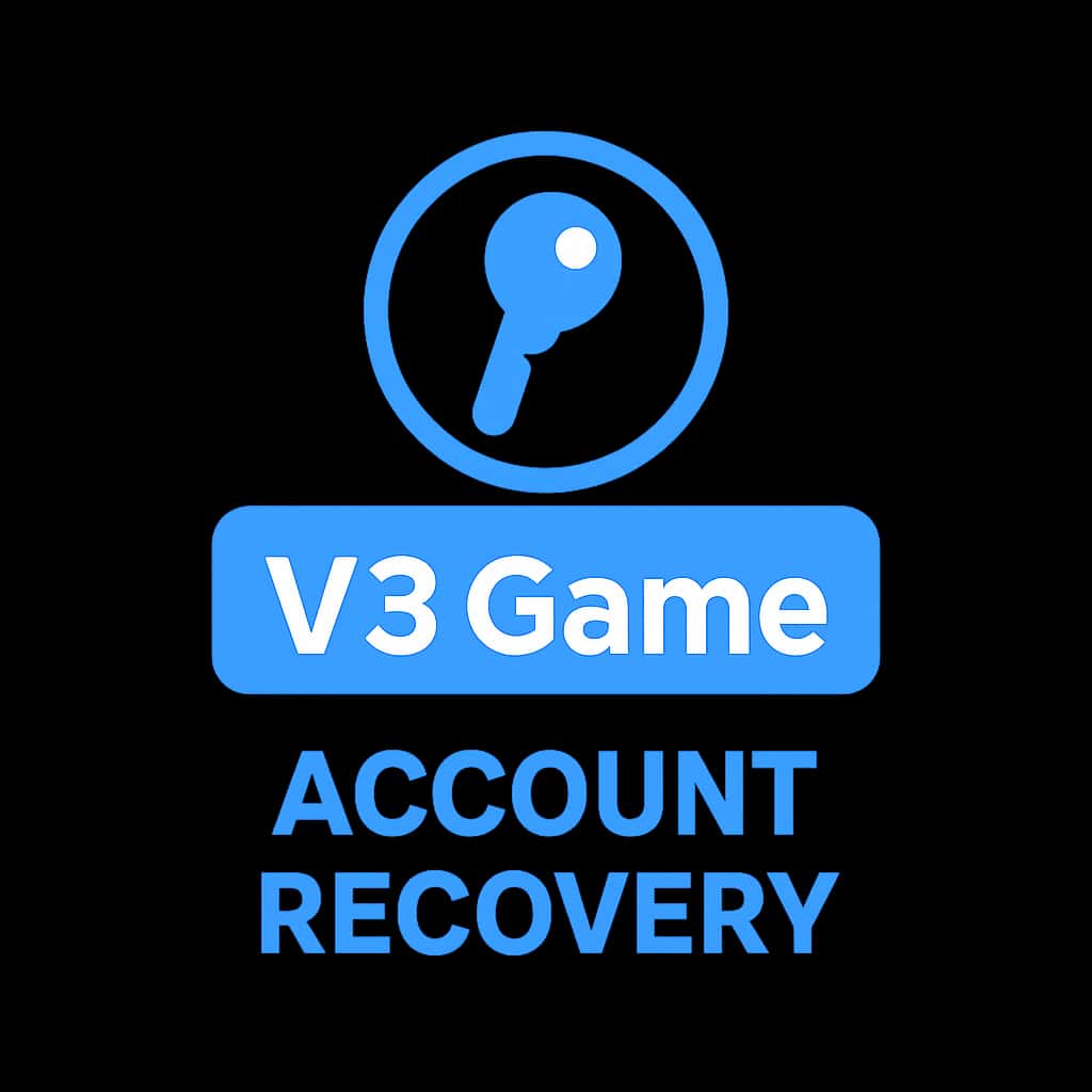 A professional badge symbolizing account recovery assistance for V3 Game.