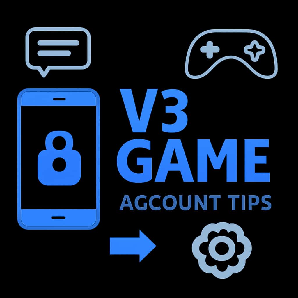 An educational diagram illustrating key tips for V3 Game account management.