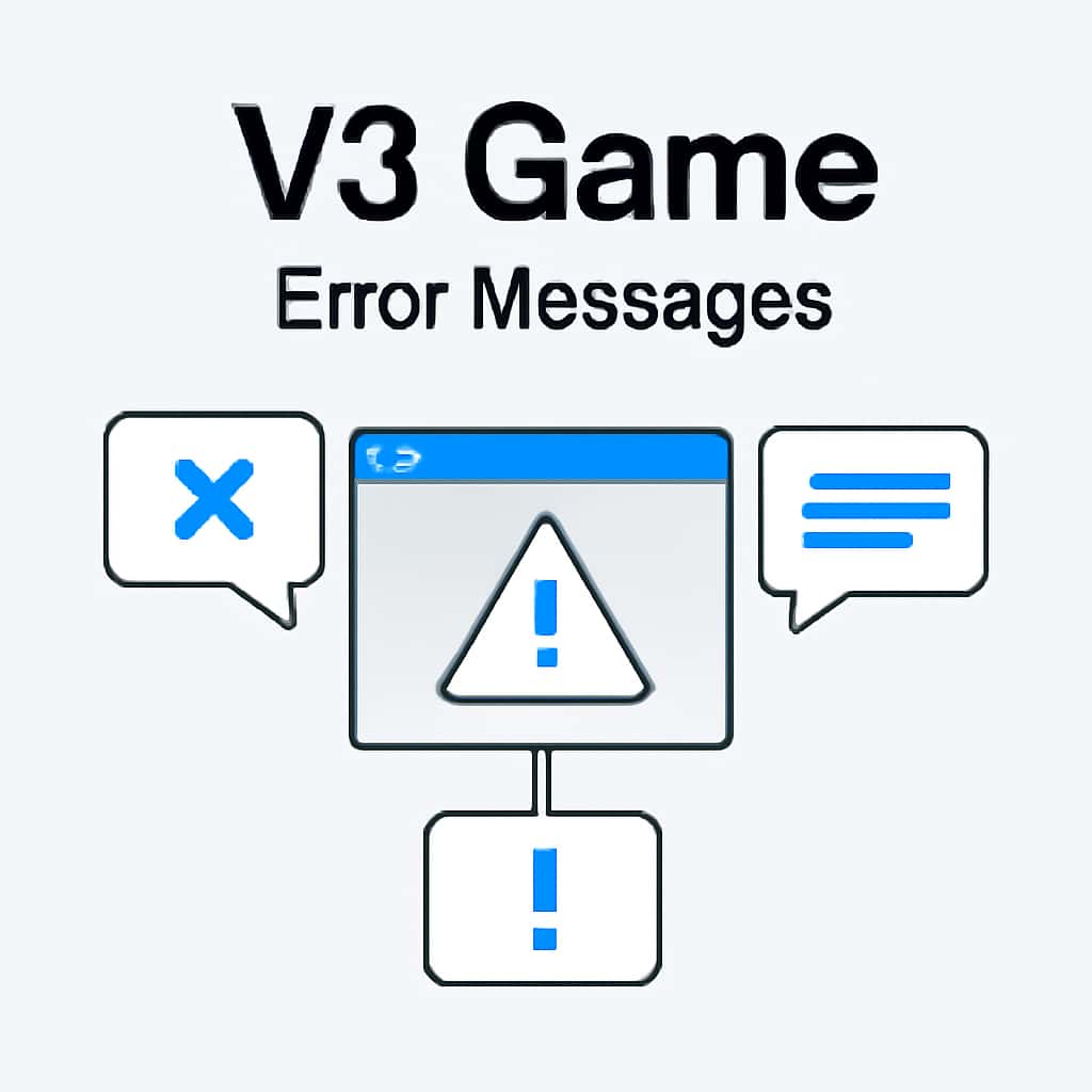 An educational illustration about V3 Game Error Messages.