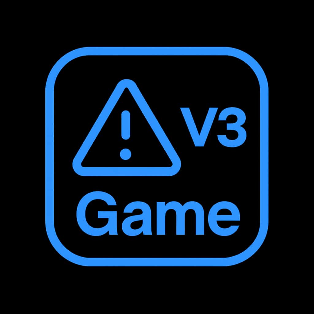 An icon representing V3 Game Error Messages, emphasizing support and guidance.