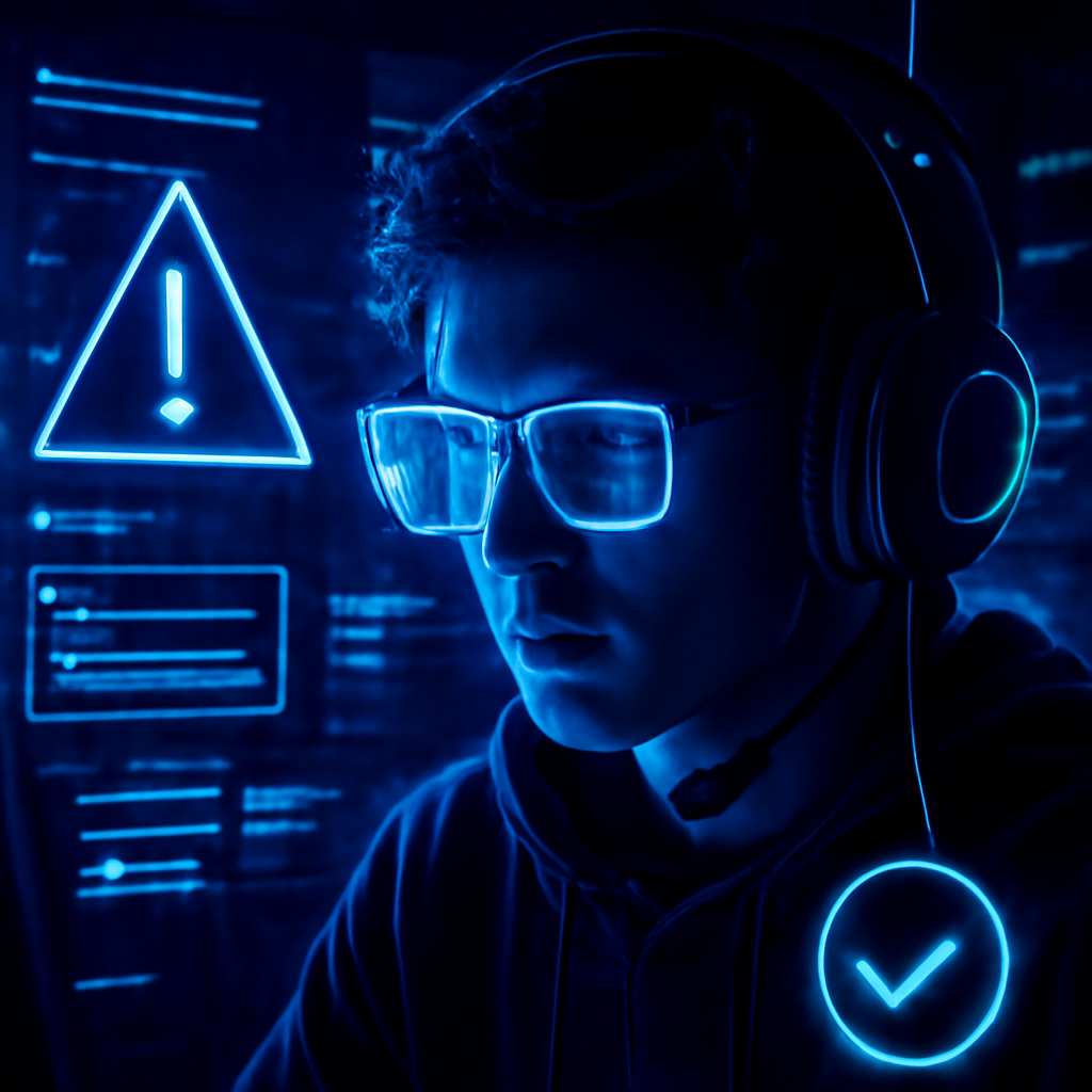 Illustration detailing steps for securing V3 Game accounts.