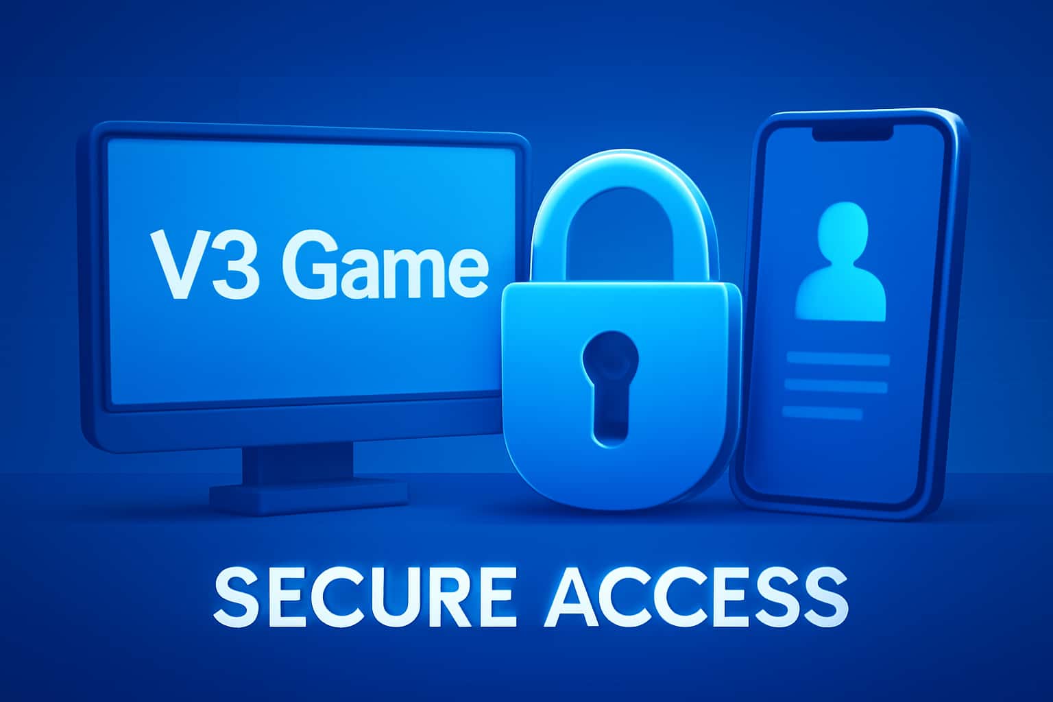 A futuristic design showcasing the concept of secure access in gaming.