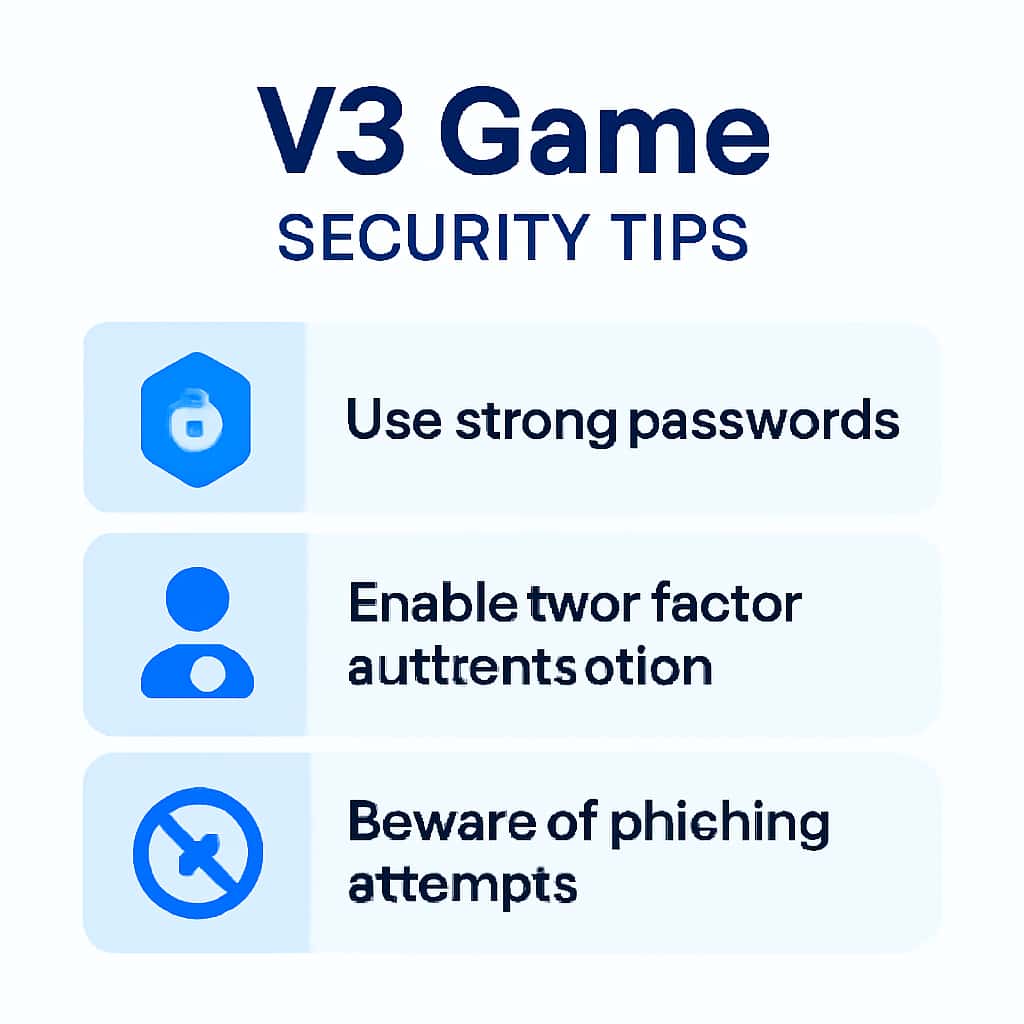 Diagram illustrating a section of V3 Game Security Tips.